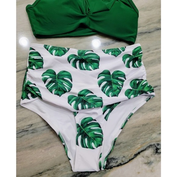 Grace Tempt Green High Waisted Bikini Small NWT - Picture 4 of 9